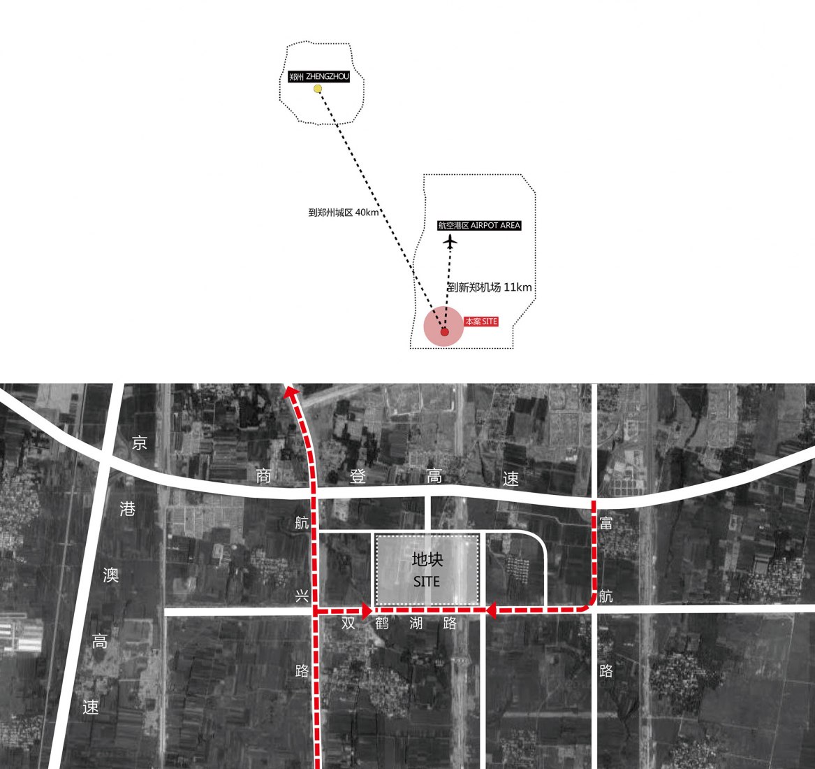 Site plan. Exhibition Center of Zhengzhou Linkong Biopharmaceutical Park by WSP ARCHITECTS