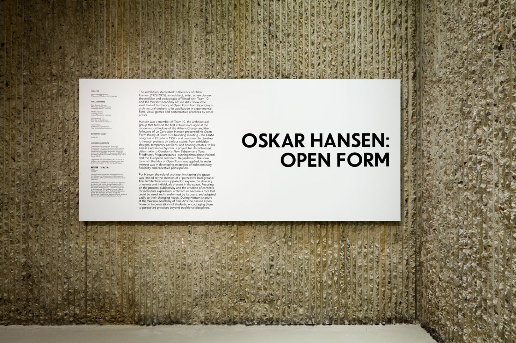 Exposición "Oskar Hansen: Open Form". Imagen © Rich House.