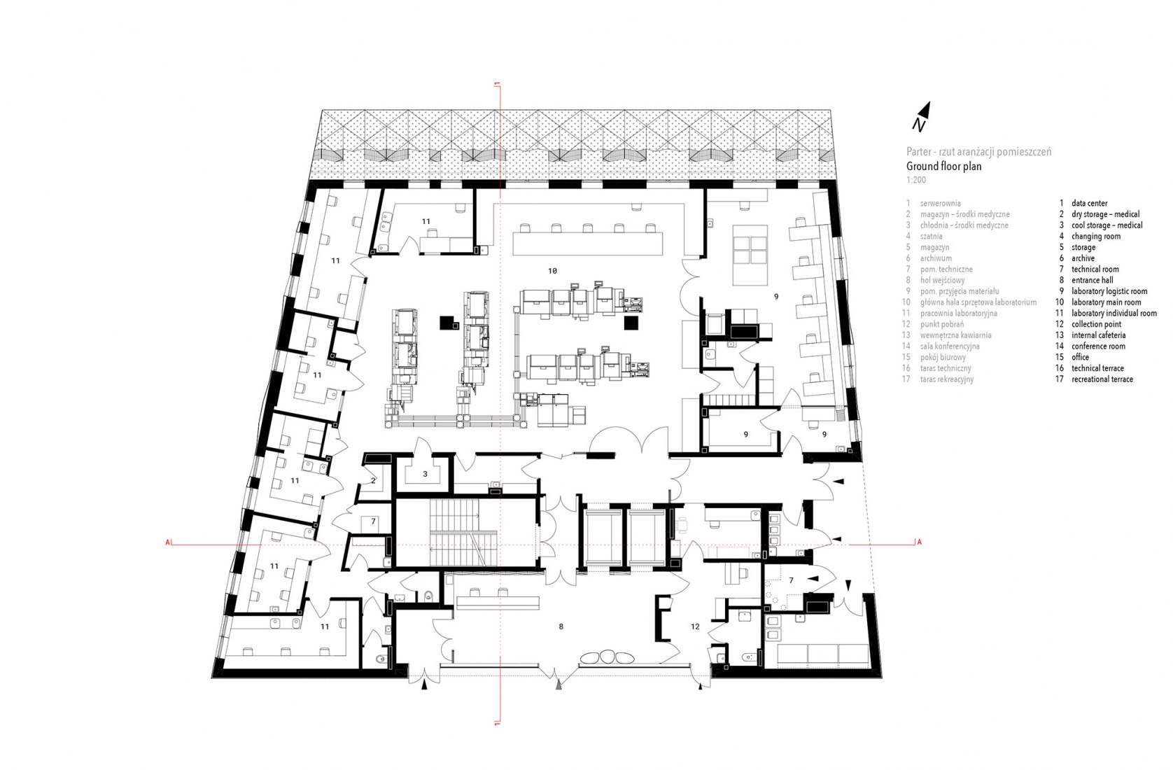Ground floor plan. Wave One by FAAB Architektura.