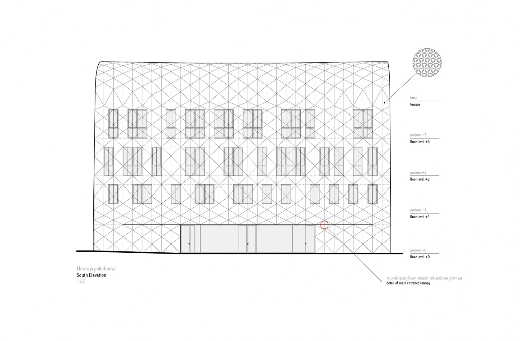 South elevation. Wave One by FAAB Architektura.