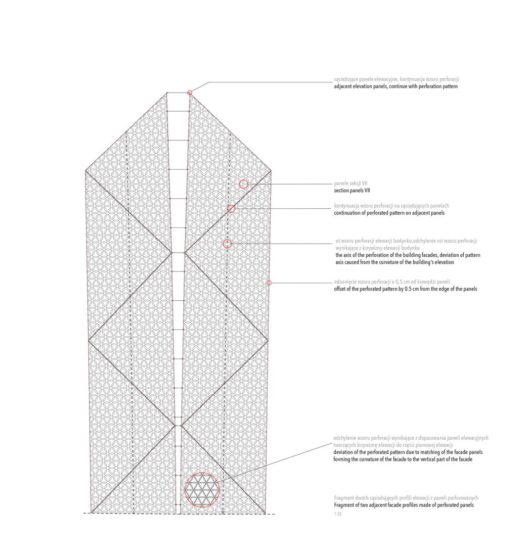 Detail façade panel. Wave One by FAAB Architektura.