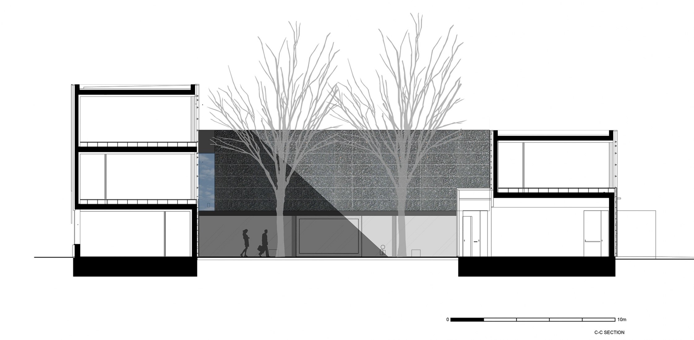 Sección. Sede Faber por GEZA - Gri e Zucchi architetti associati.