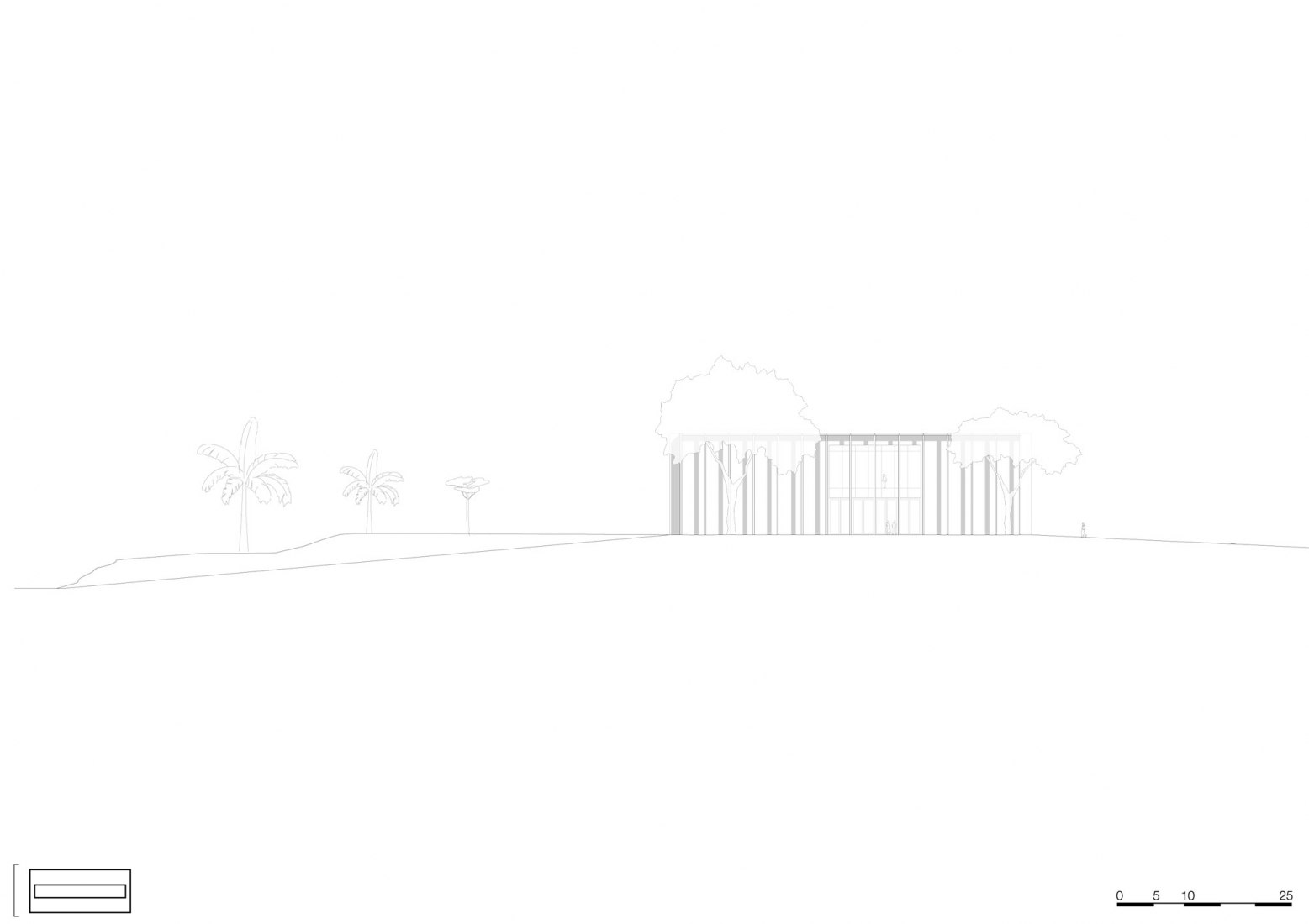 Elevation north. New Campus Piracicaba building by KAAN Achitecten. Courtesy by KAAN Architecten