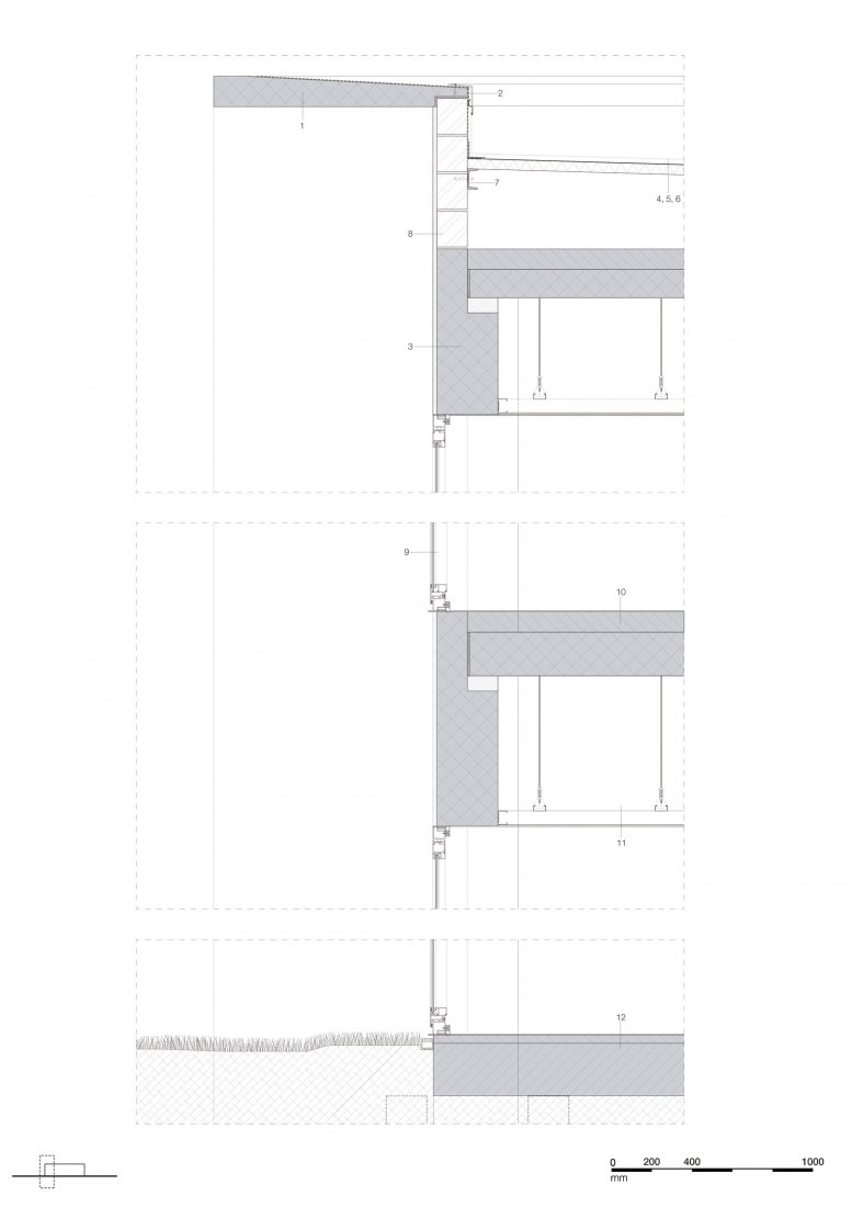 Detail facade vertical. New Campus Piracicaba building by KAAN Achitecten. Courtesy by KAAN Architecten