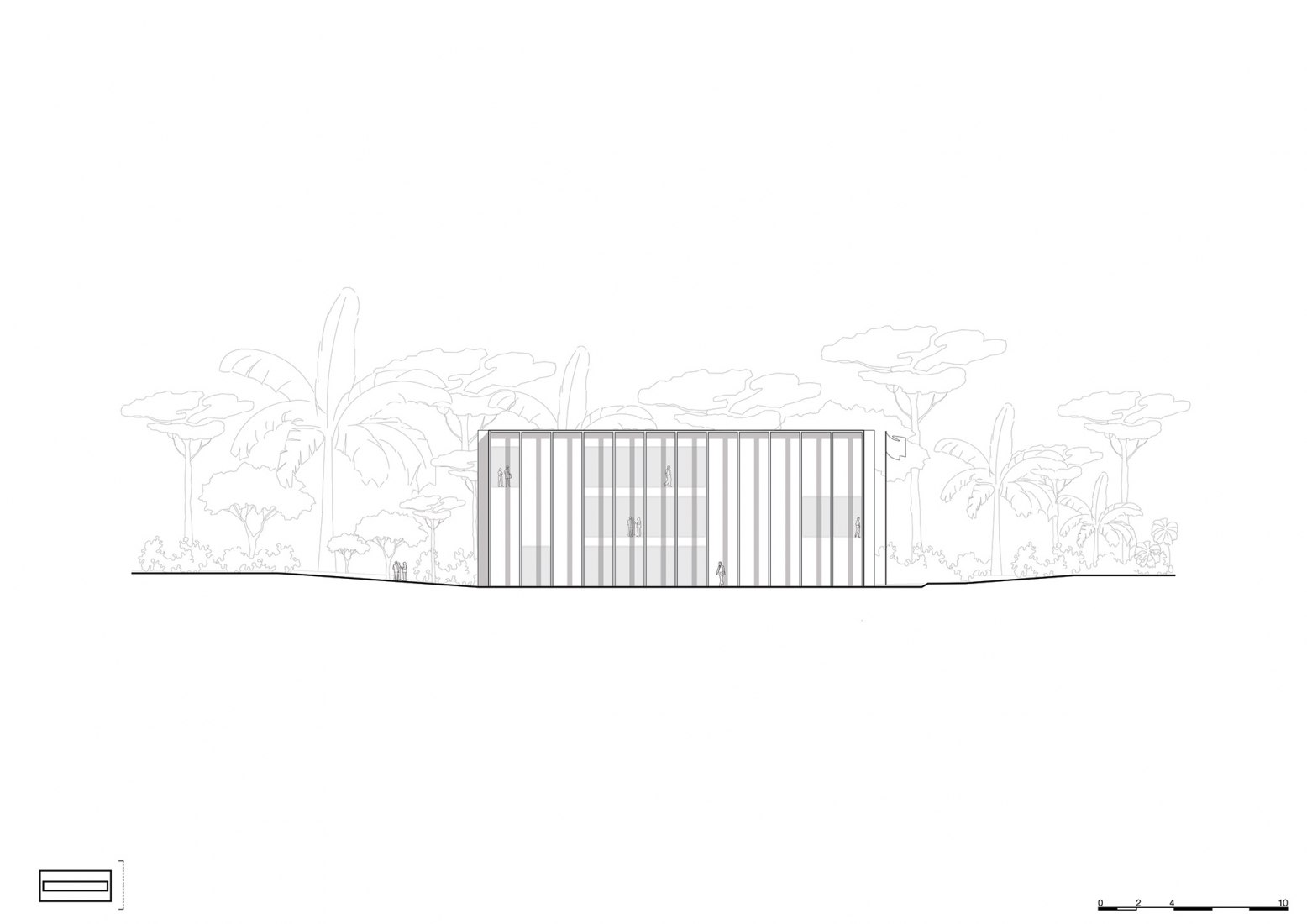 Fachada este, entrada. Facultad de Medicina São José dos Campos por KAAN Architecten.
