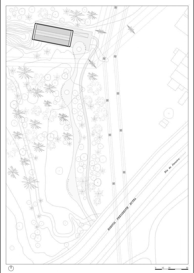 Plano de situación. Facultad de Medicina São José dos Campos por KAAN Architecten.