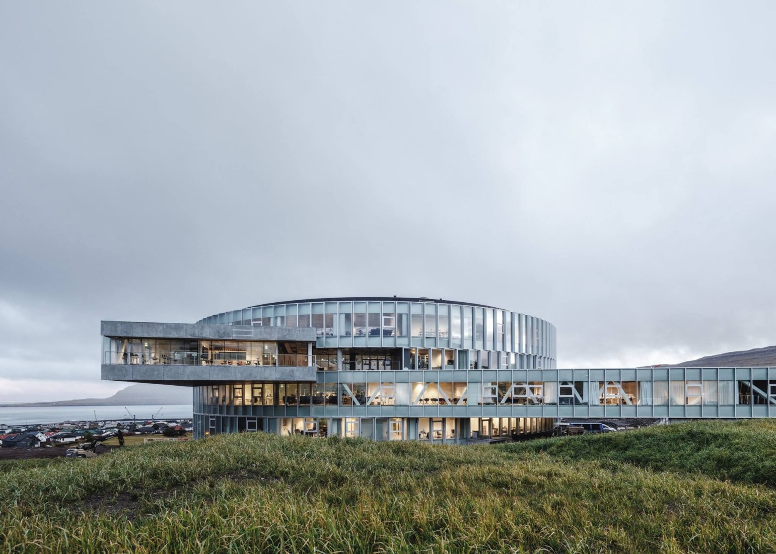 The new Glasir Education Centre in Torshavn by BIG. Photograph by Rasmus Hjortshoj