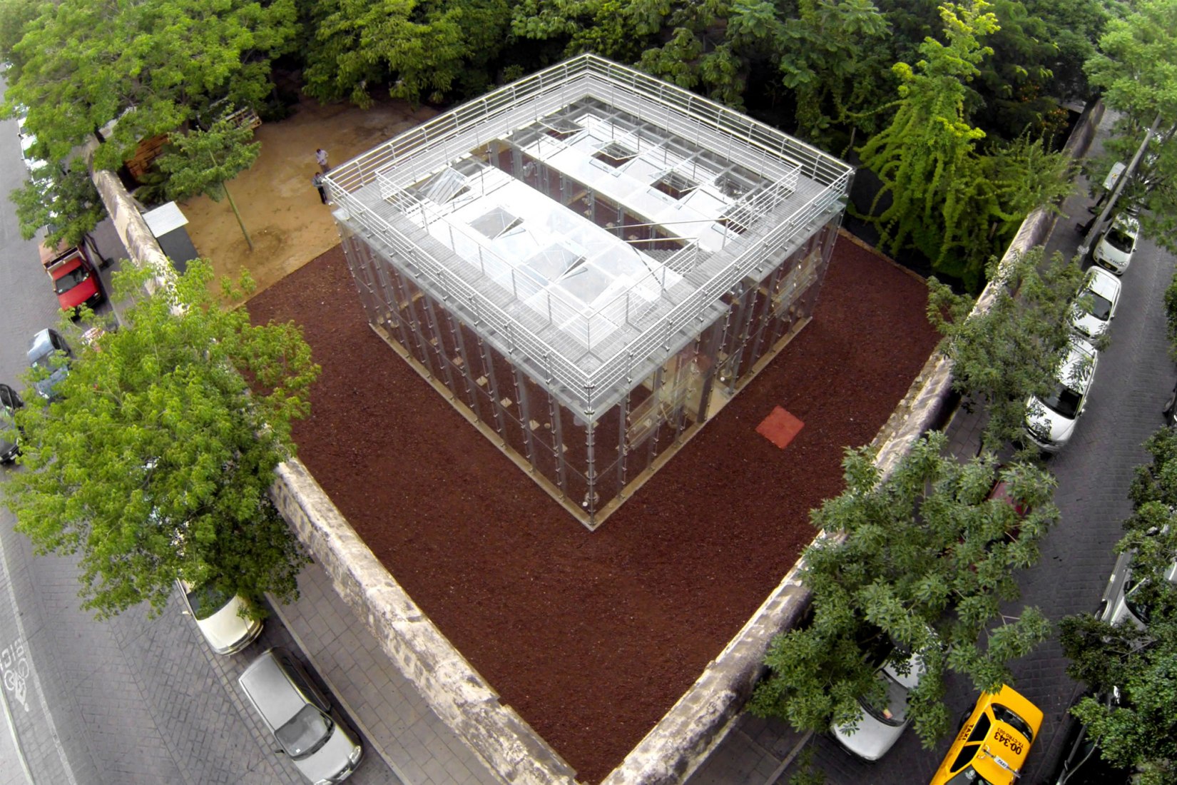 Aereal view. Orchid Educational Pavilion by FGP Atelier. Photograph by FGP Atelier