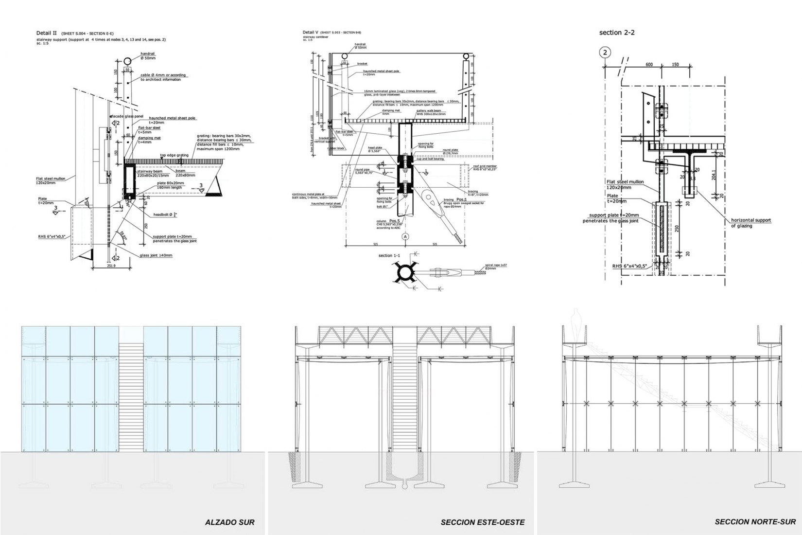 Elevation and sections. Orchid Educational Pavilion by FGP Atelier. Courtesy of FGP Atelier