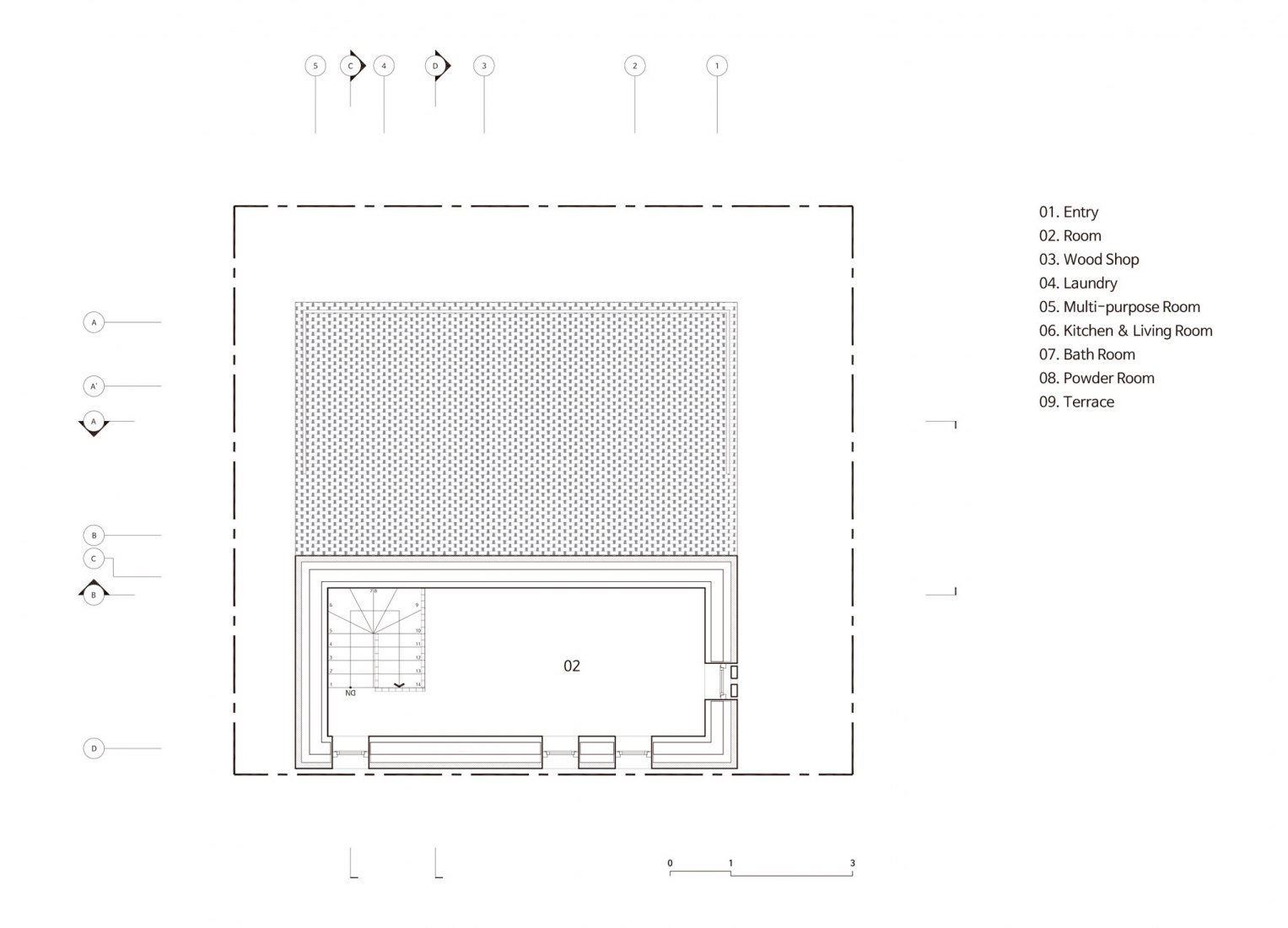 Fifth floor plan. Five story house by stpmj.