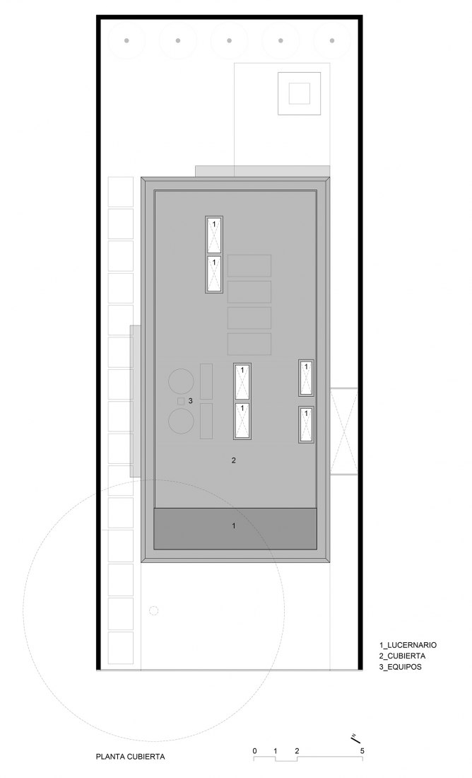 Plano de cubierta. Casa Bento por FCstudio. 