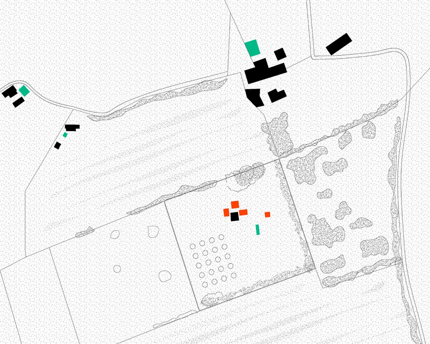 Plano de situación. Habitar el campo por Flexoarquitectura + Bàrbara Vich.