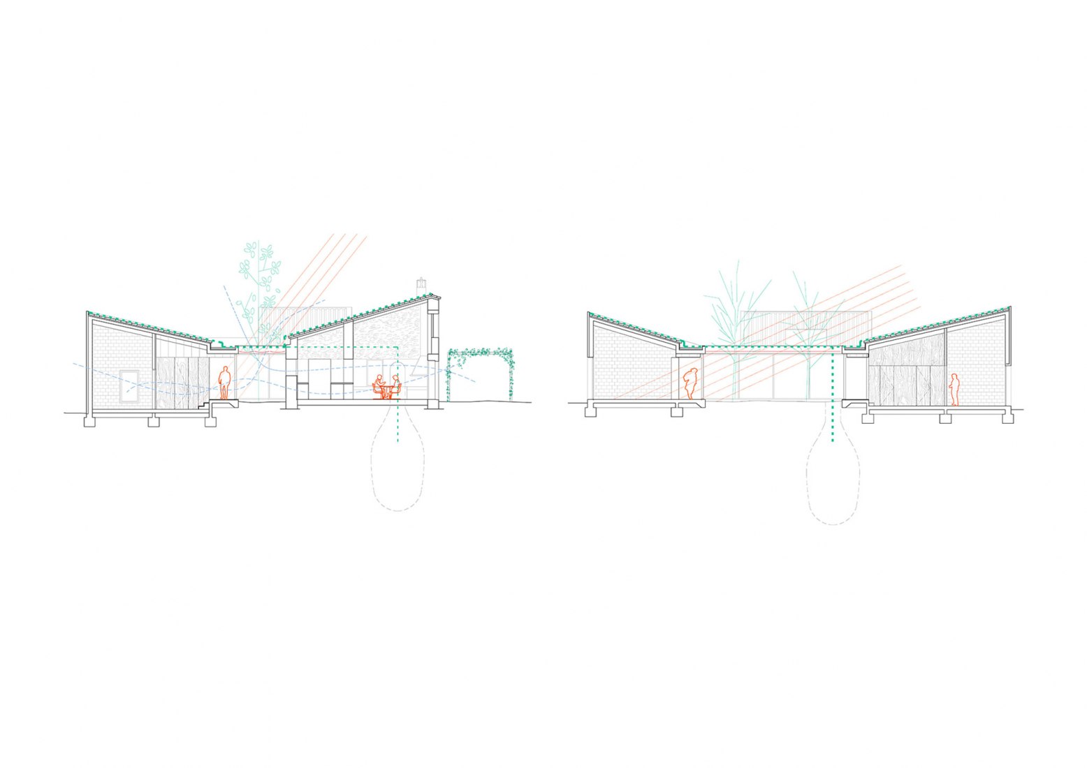 Sección. Habitar el campo por Flexoarquitectura + Bàrbara Vich.