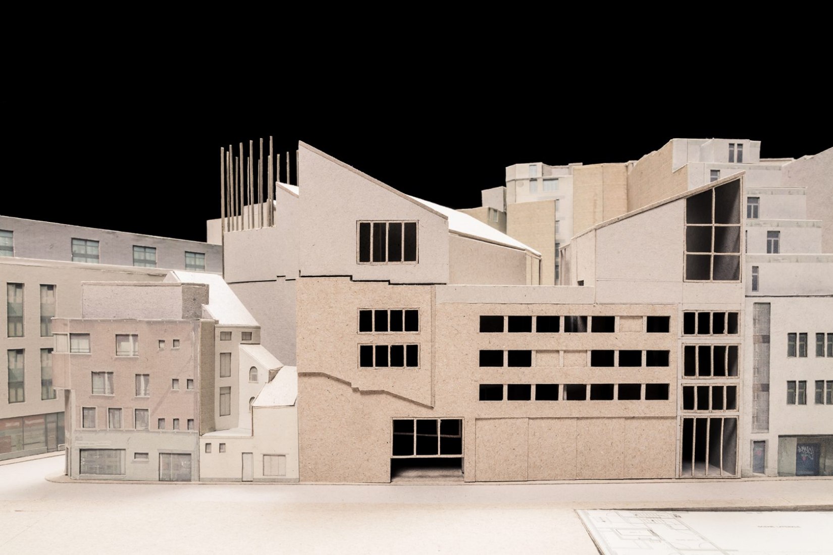 Model. Renovation of  Ancien Théâtre des Variétés by Flores & Prats and Ouest Architecture. Photograph by Adrià Goula