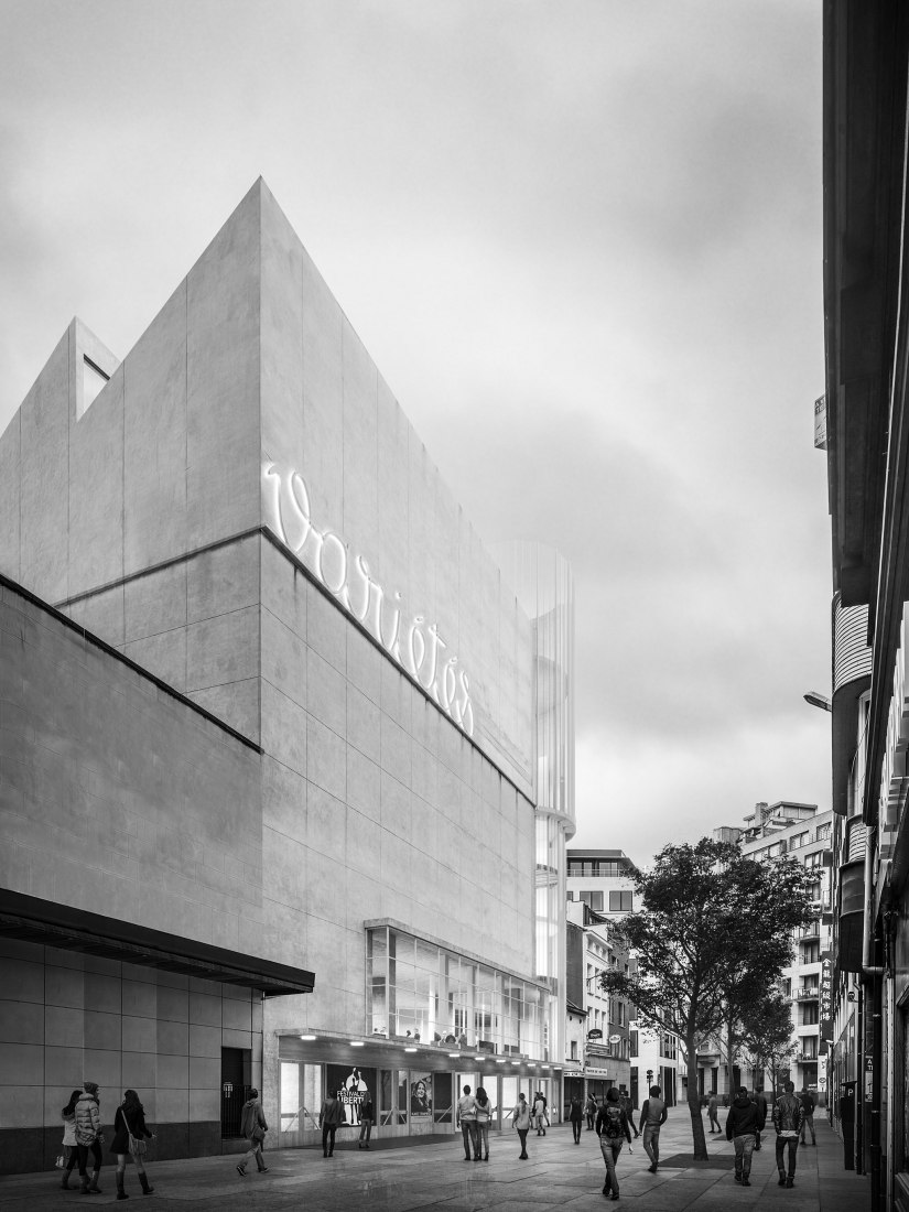 Rendering. Renovation of  Ancien Théâtre des Variétés by Flores & Prats and Ouest Architecture. Image by Play-time