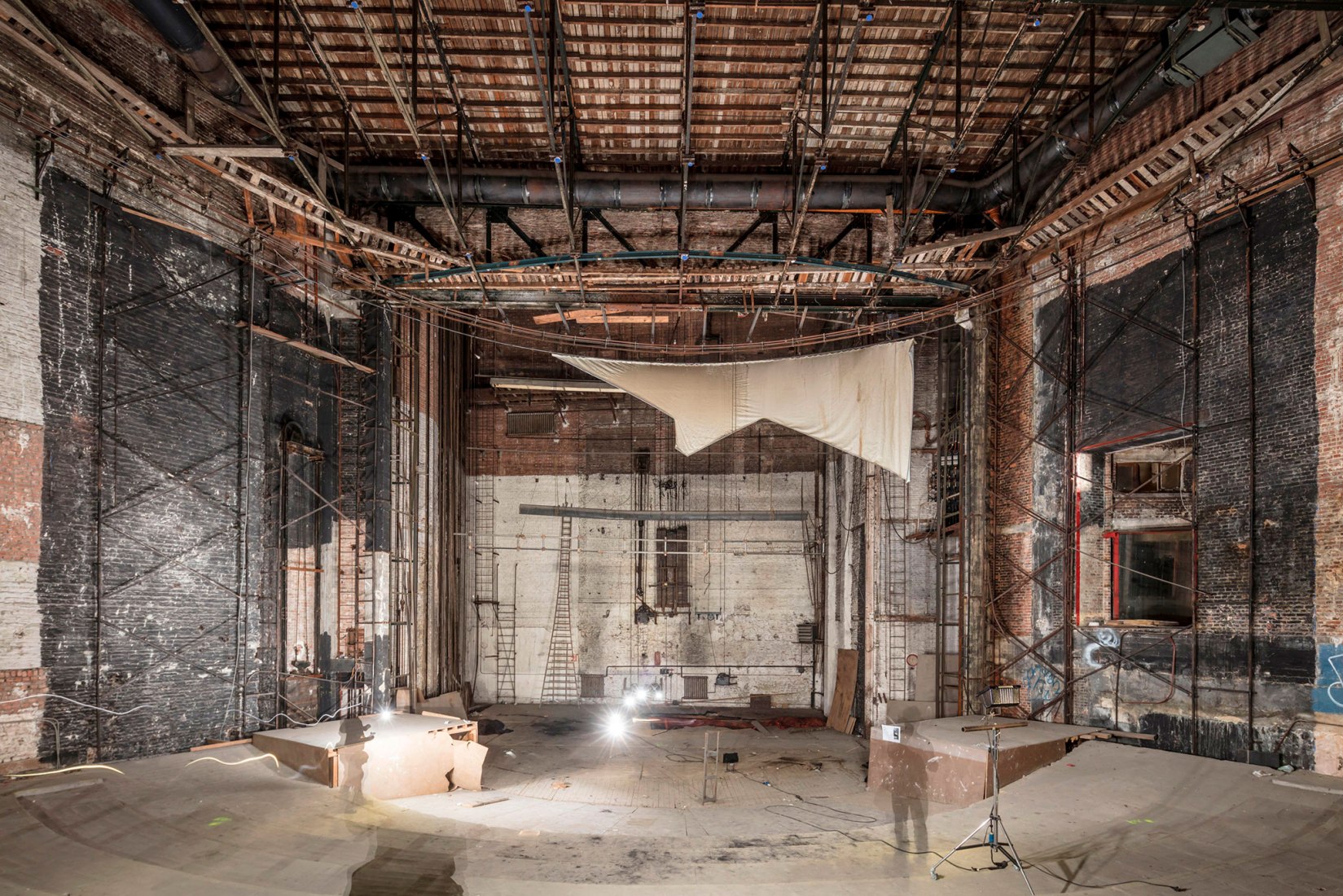 Now, inside view. Renovation of  Ancien Théâtre des Variétés by Flores & Prats and Ouest Architecture. Photograph by Adrià Goula