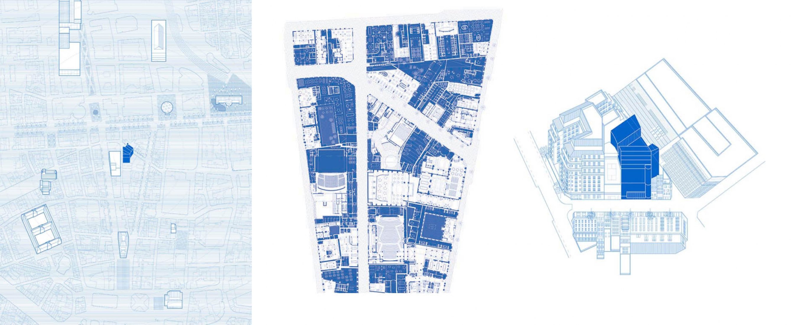 Site plan. Renovation of  Ancien Théâtre des Variétés by Flores & Prats and Ouest Architecture.