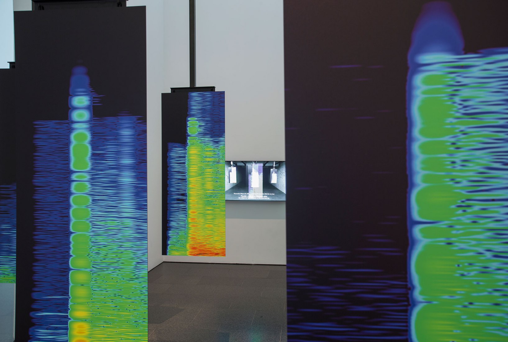 Views of the exhibition 'Forensic Architecture. Towards a research aesthetic ', 2017. Image courtesy of MACBA