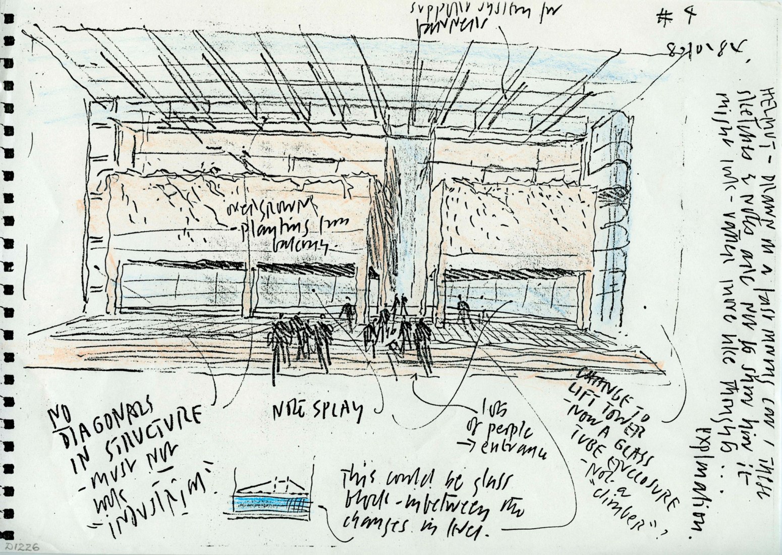 Sketch. Carré d’Art–Musée d’art contemporain by Foster + Partners.
