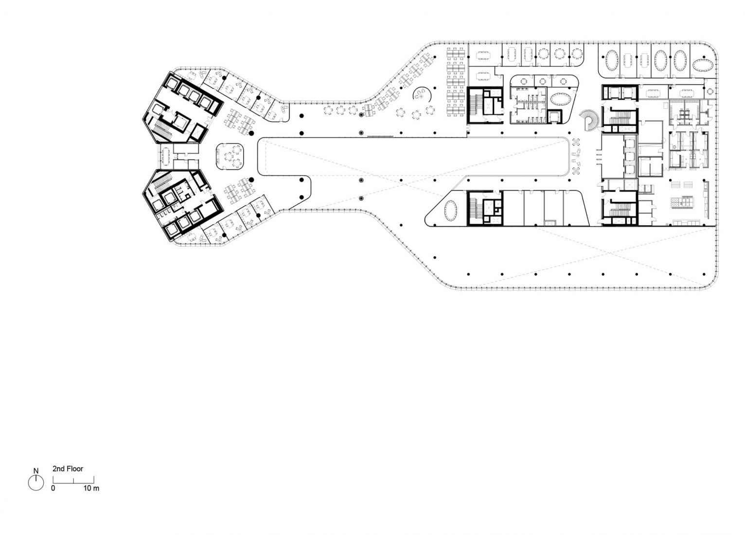 Planta Nivel 02. Sede del Grupo MOL por Foster + Partners.