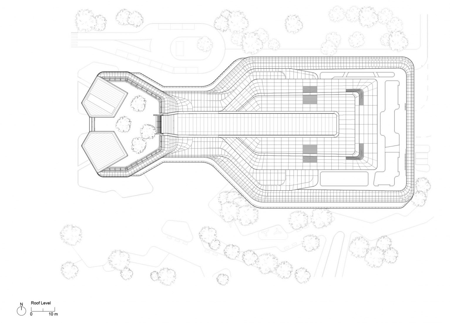 Plano de cubierta. Sede del Grupo MOL por Foster + Partners.