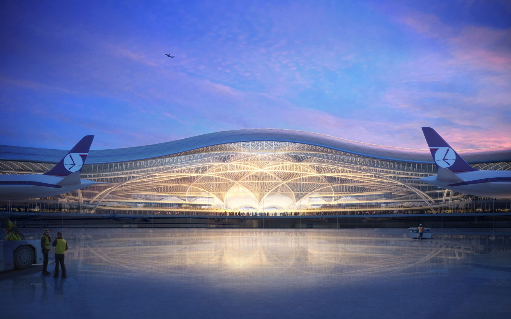 The pivotal project will act as a symbolic gateway to Poland. CPK Airport, Poland by Foster + Partners.