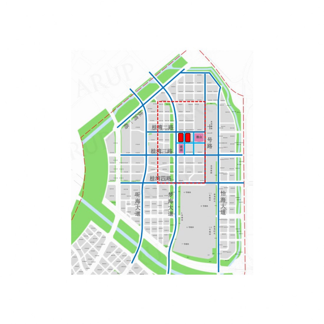 Plano de situación. Apartamentos de Talent por Foster + Partners. Visualización cortesía de Foster + Partners