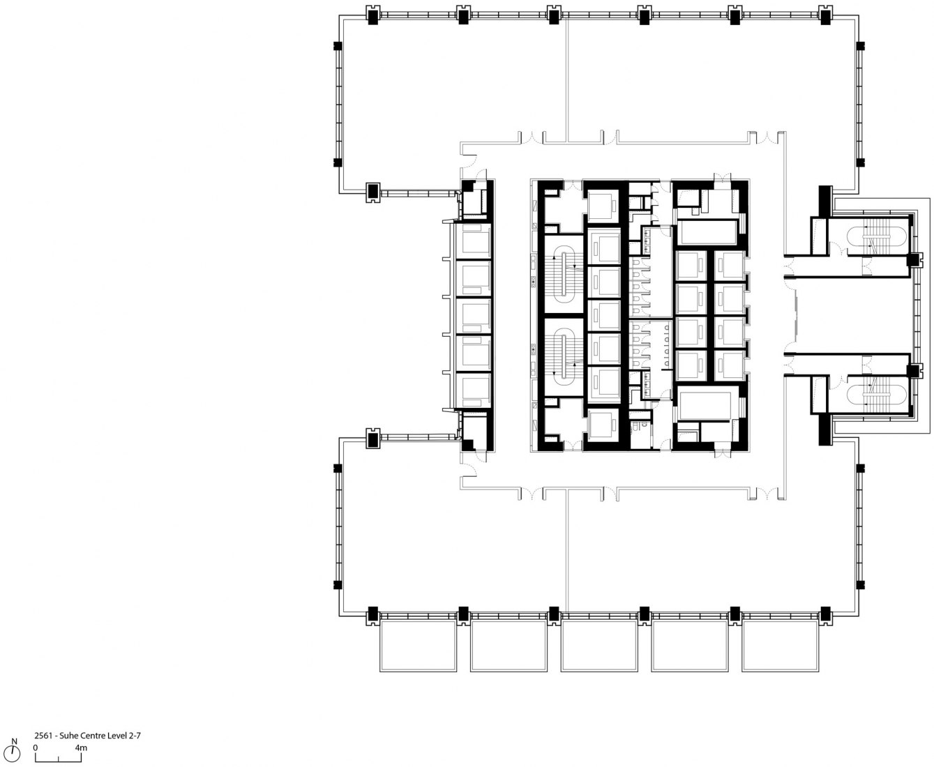 Planta 2-7. Suhe Centre by Foster + Partners. 