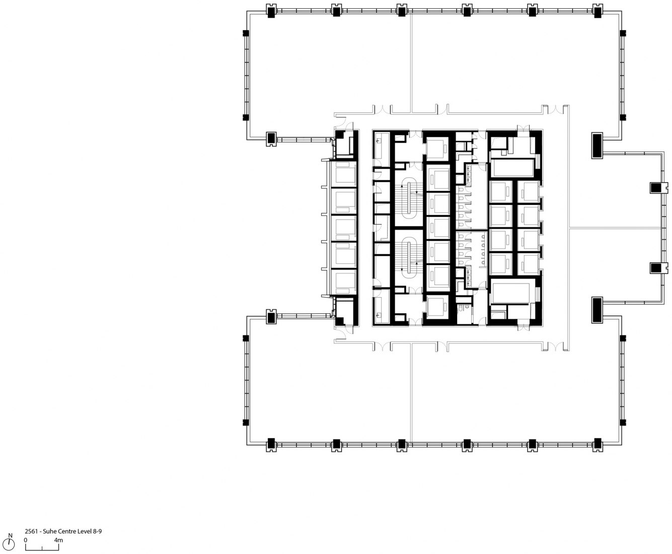 Planta 8-9. Suhe Centre by Foster + Partners. 