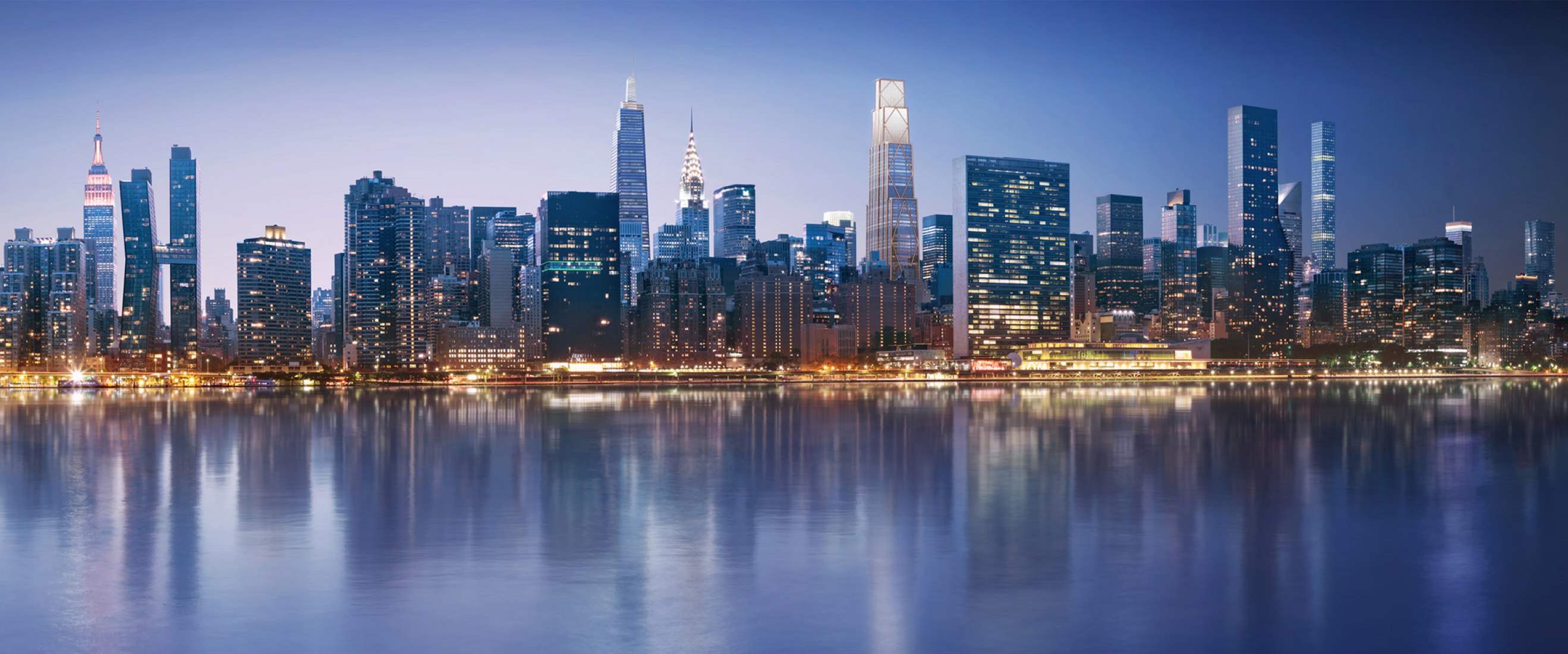 270 Park Avenue se anuncia como el rascacielos totalmente eléctrico más grande de la ciudad de Nueva York. Visualización por DBOX para Foster + Partners