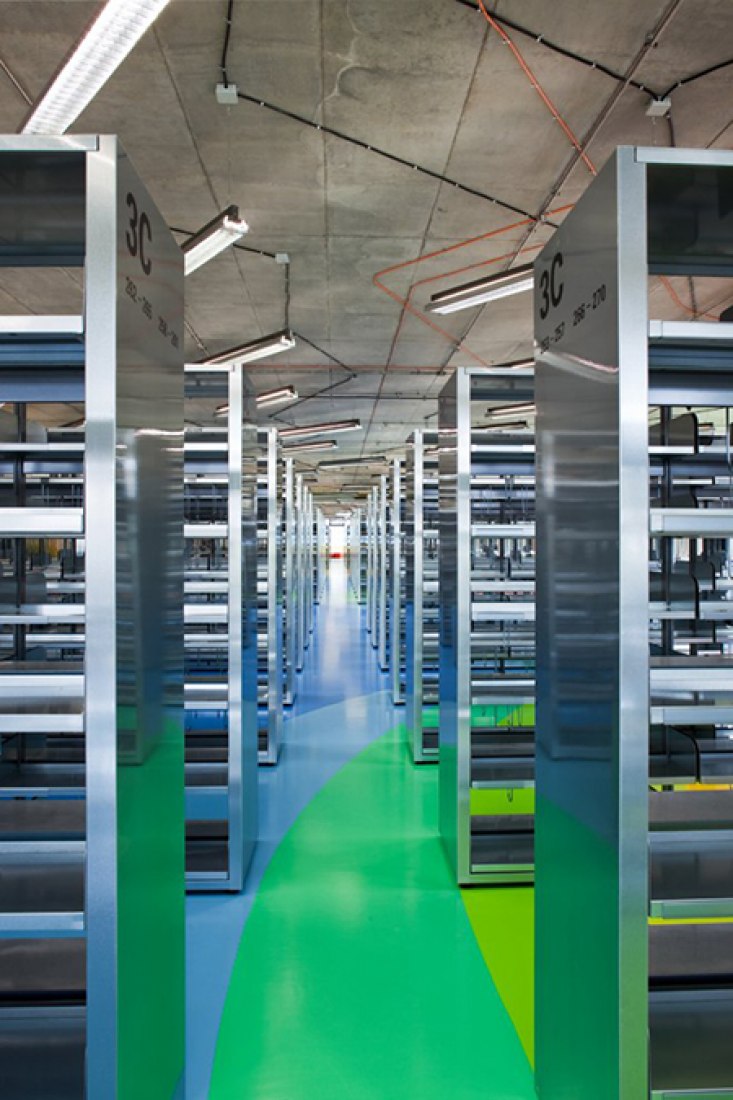 National technical Library by Projektil architekti s.r.o.. Photograph by Andrea Thiel Lhotáková 