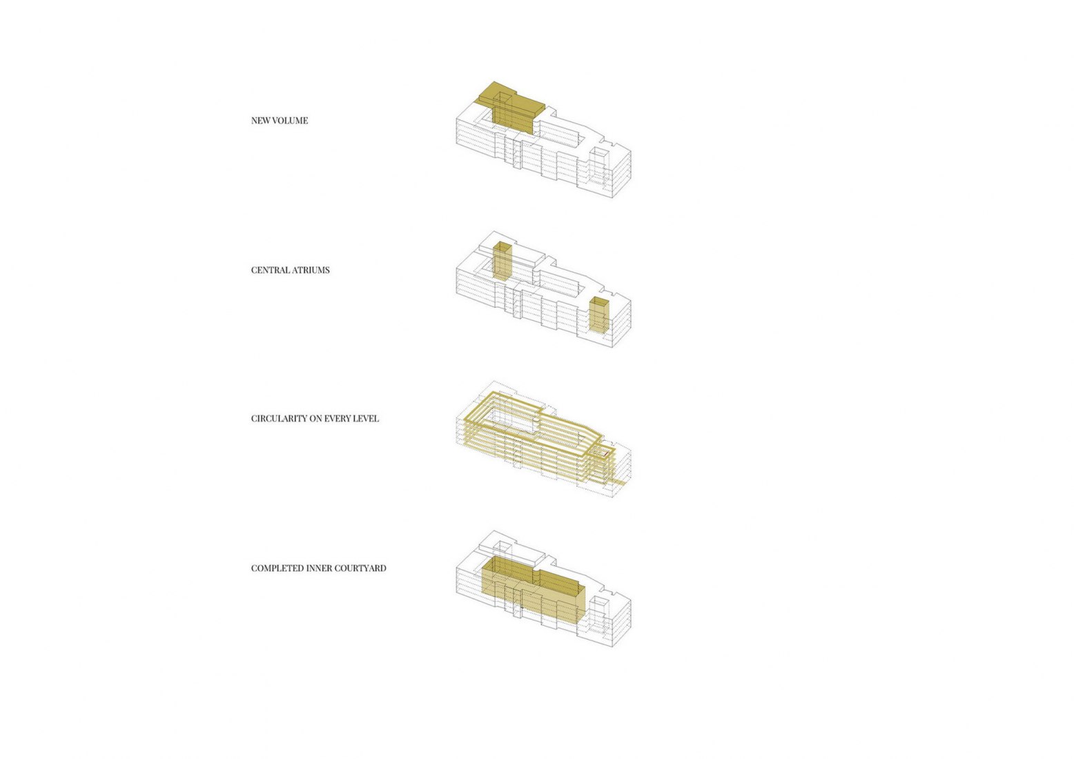 Axonometry. Faculty of Health Sciences at the Semmelweis University by Studio Fragment Kft.