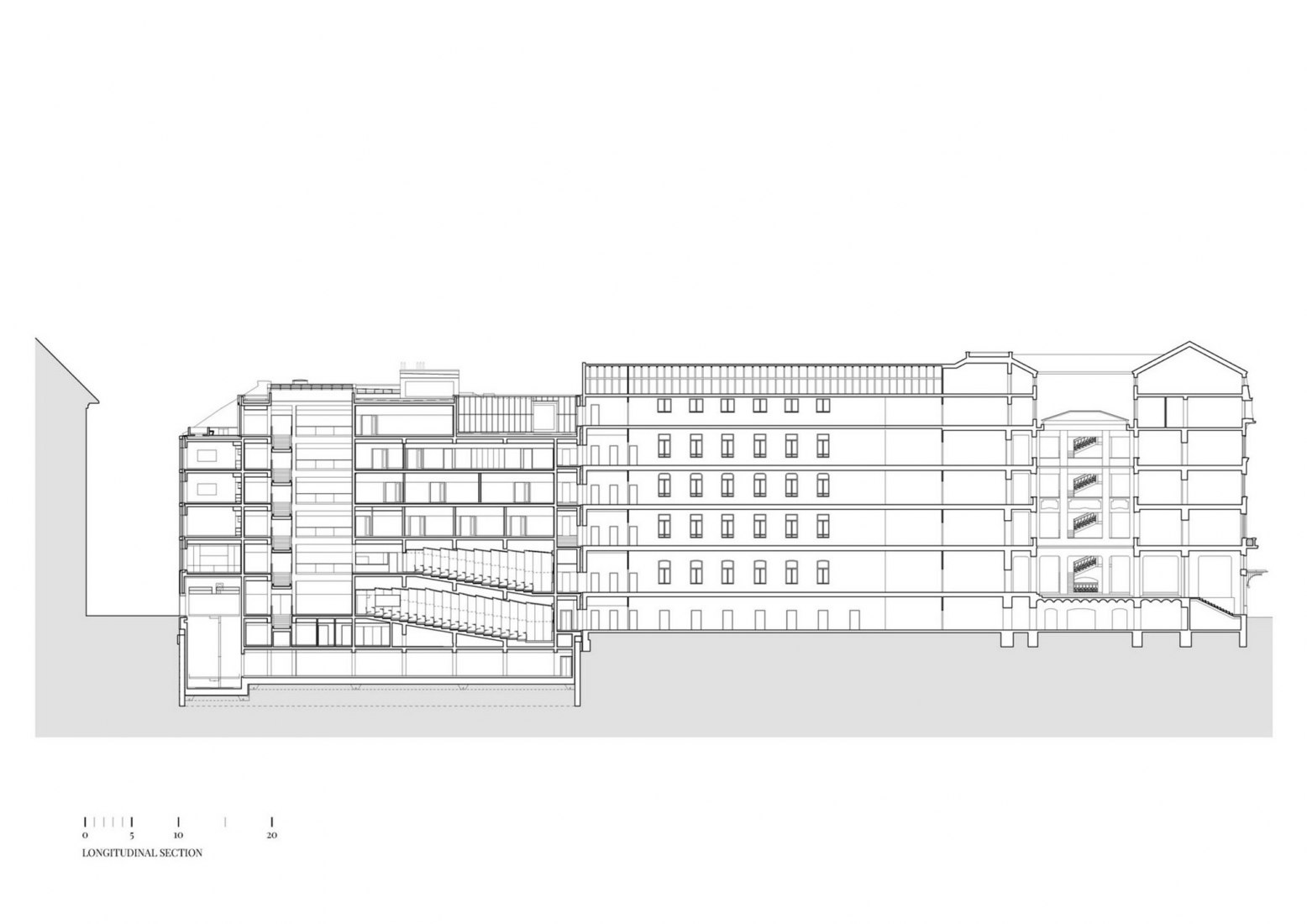 Section. Faculty of Health Sciences at the Semmelweis University by Studio Fragment Kft.
