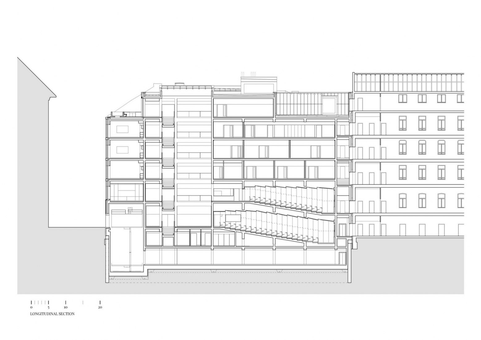 Section. Faculty of Health Sciences at the Semmelweis University by Studio Fragment Kft.