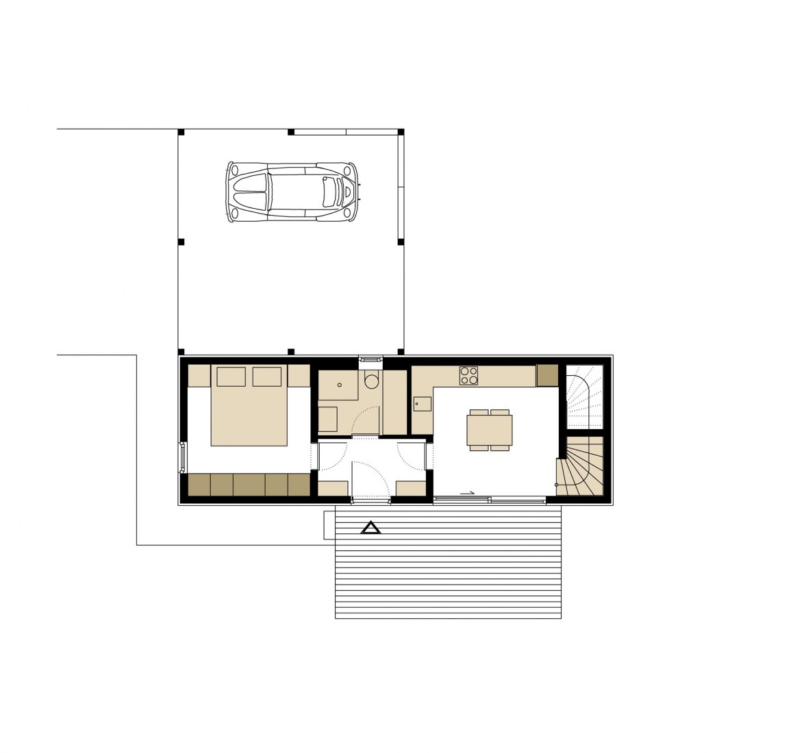 Ground floor. The "Sixty-one" by Atelier Štěpán, Freedomky.