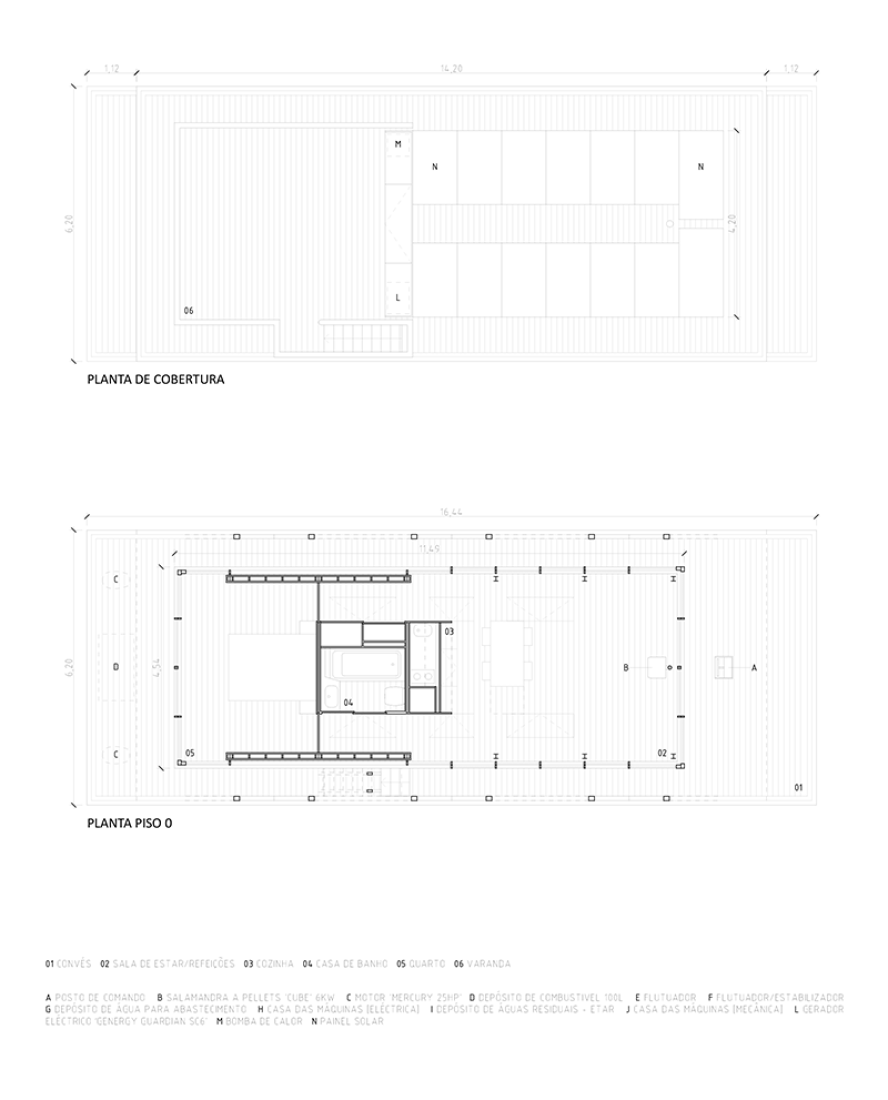 Plans of the Floating house, by Friday S.A.