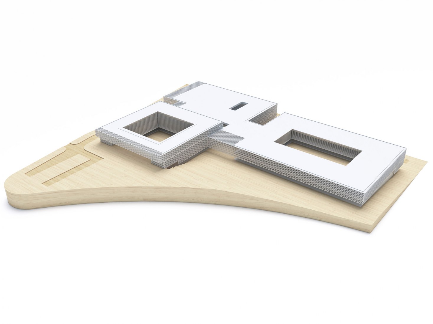 Maqueta. Facultad de Turismo de la Universidad de Málaga por Vaillo + Irigaray Arquitectos.