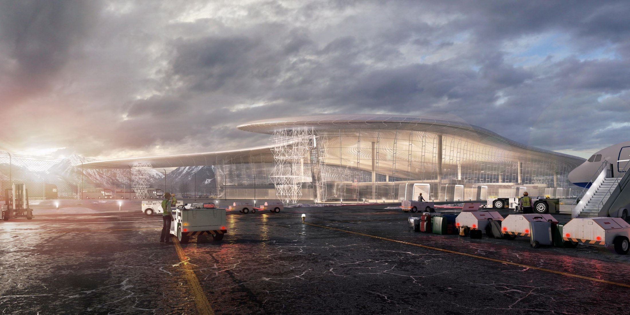Rendering. Gelendzhik Airport Russia by Studio Fuksas.