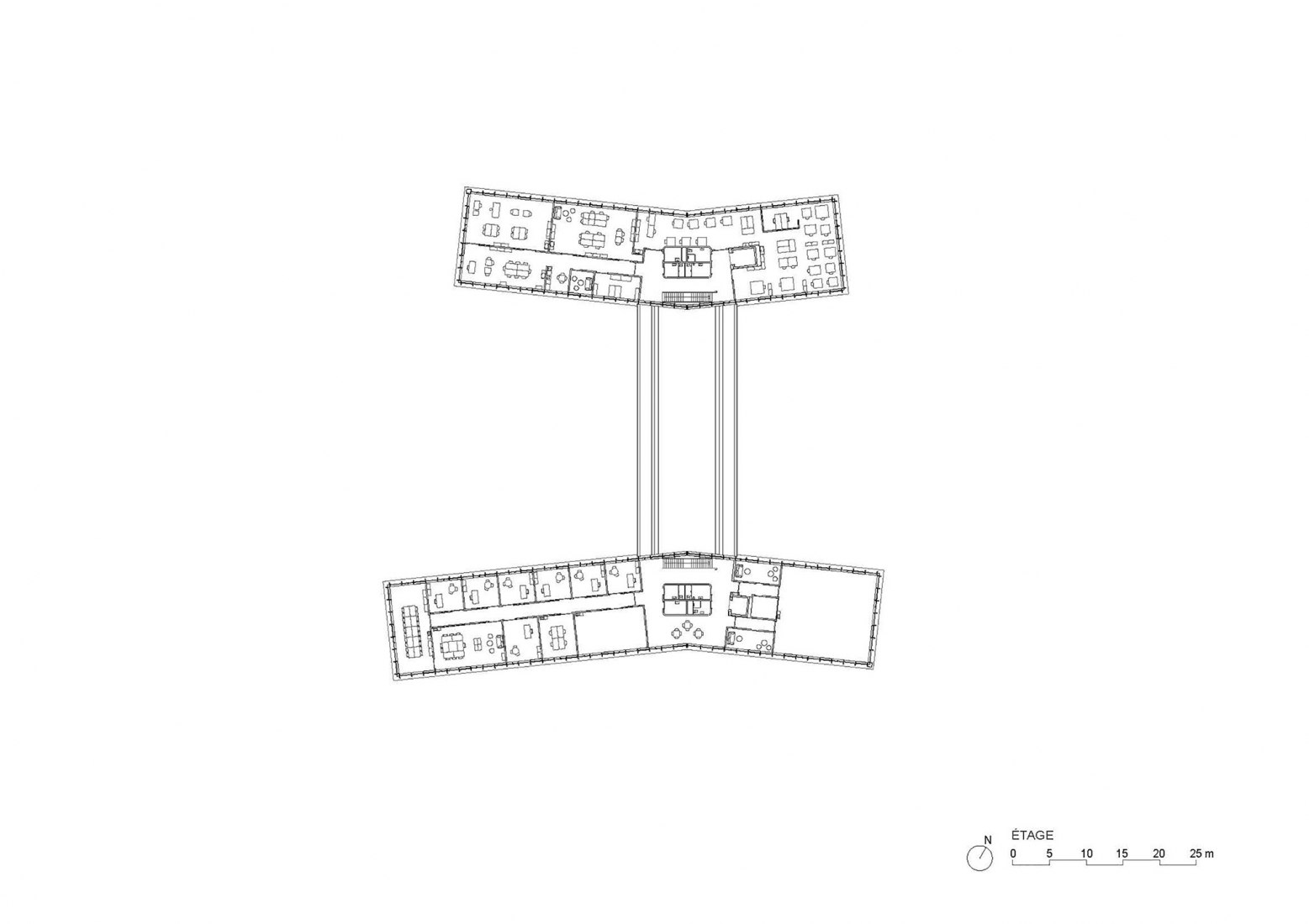 Planta segunda. Talleres socioeducativos para personas con discapacidad de la Fundación l'Espérance por FWG Architects.