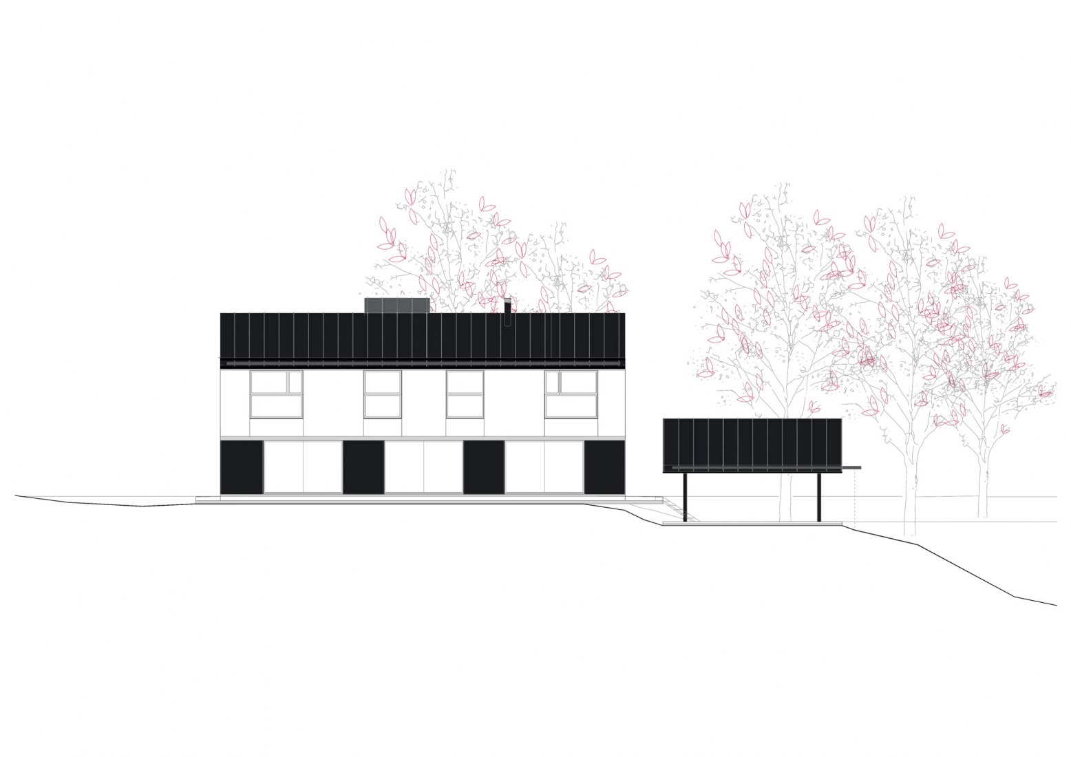 South elevation. Anaz House by GarciaGerman Architects.
