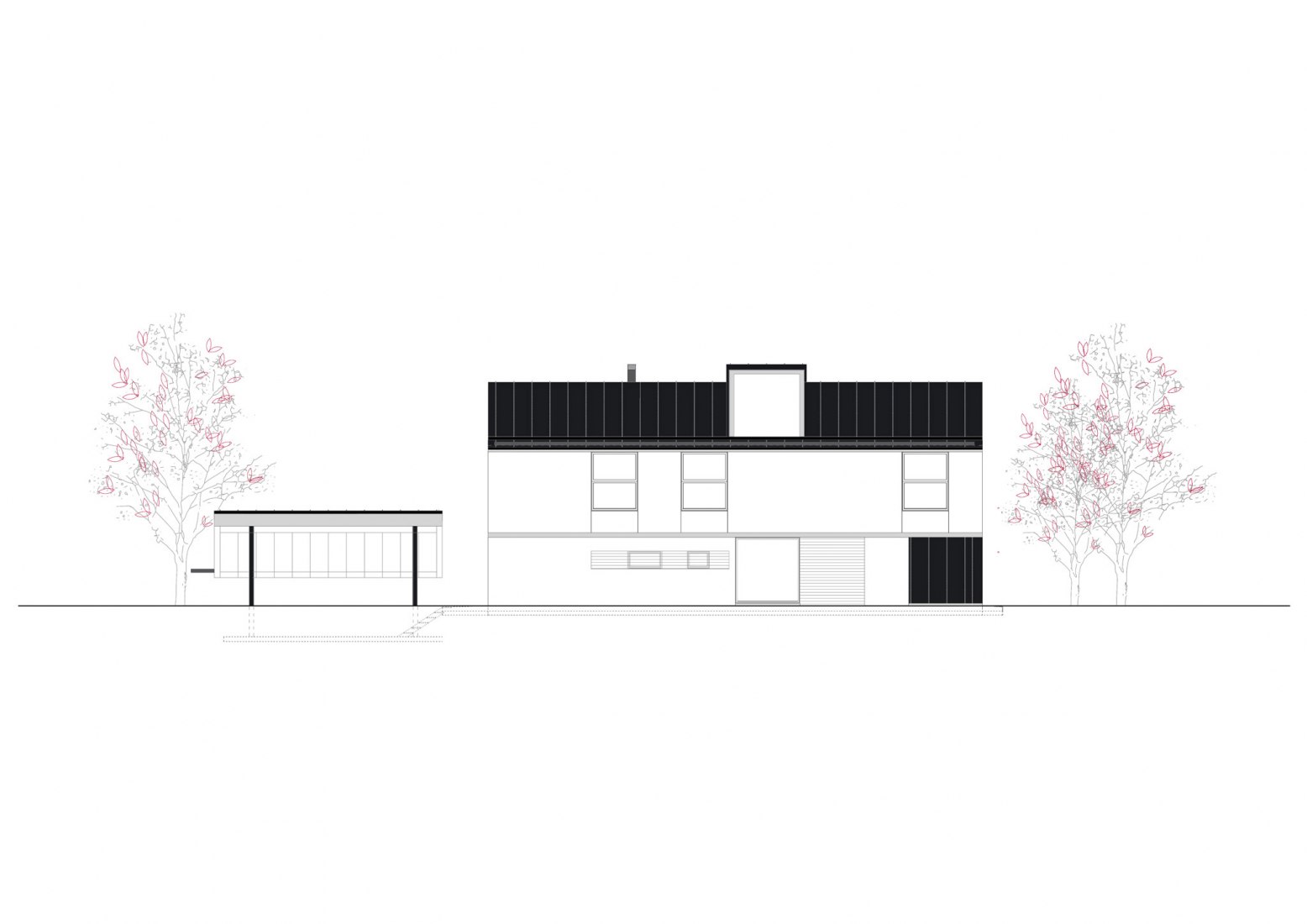 North elevation. Anaz House by GarciaGerman Architects.