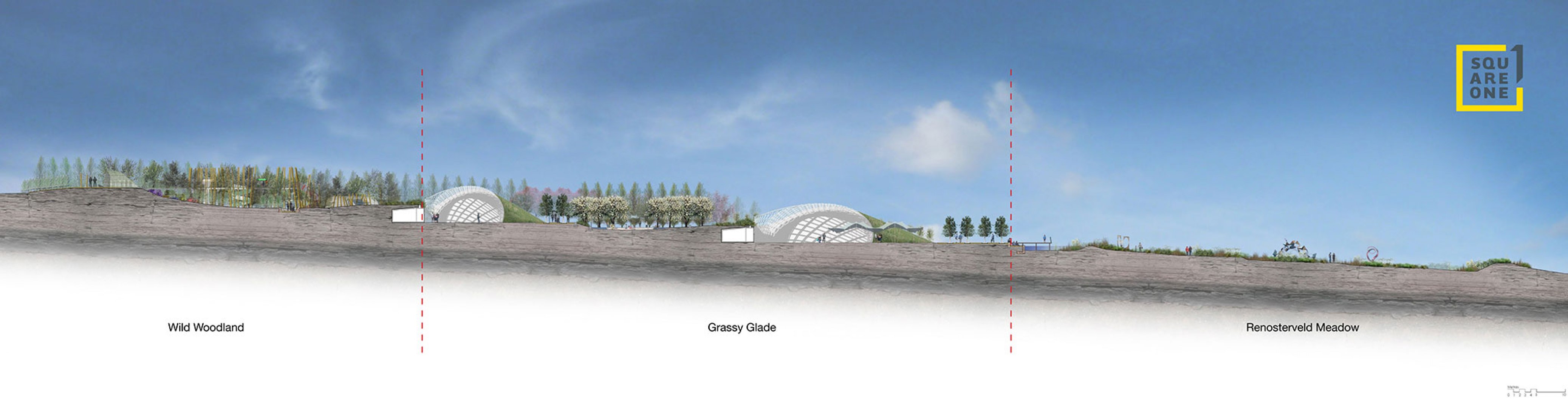 Project section. Garden Cafe by Steyn Studio, Meyer & Associates and Square One Landscape Architects