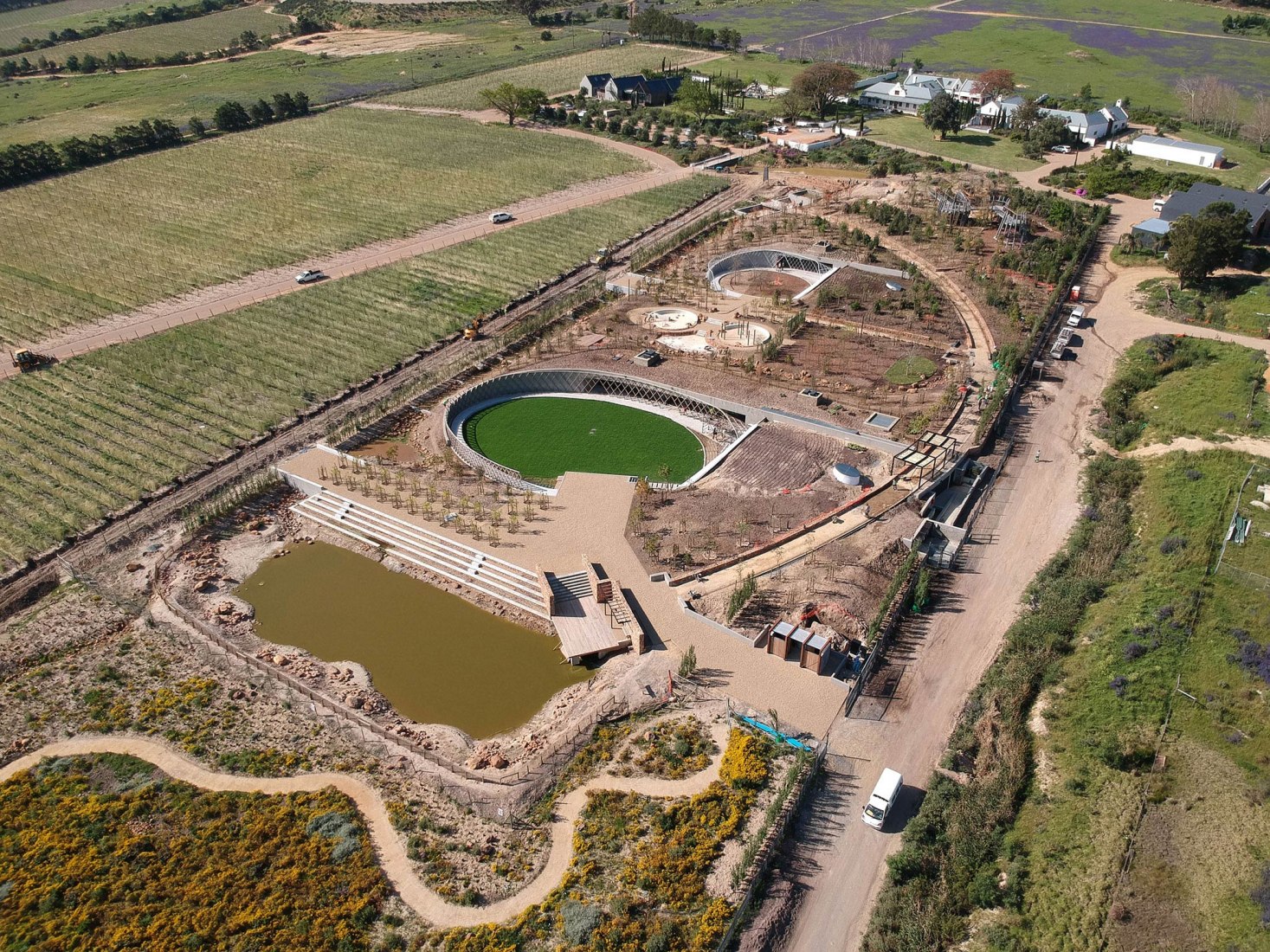 Construction. Garden Cafe by Steyn Studio, Meyer & Associates and Square One Landscape Architects
