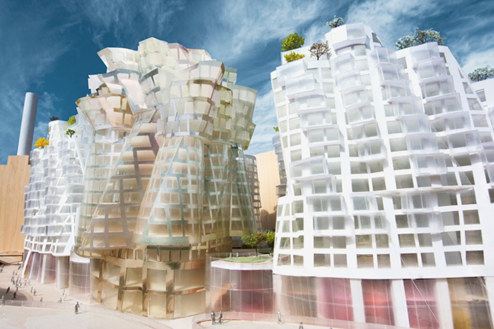 Frank Gehry ha diseñado los cinco edificios al este de el Bulevar Central. 