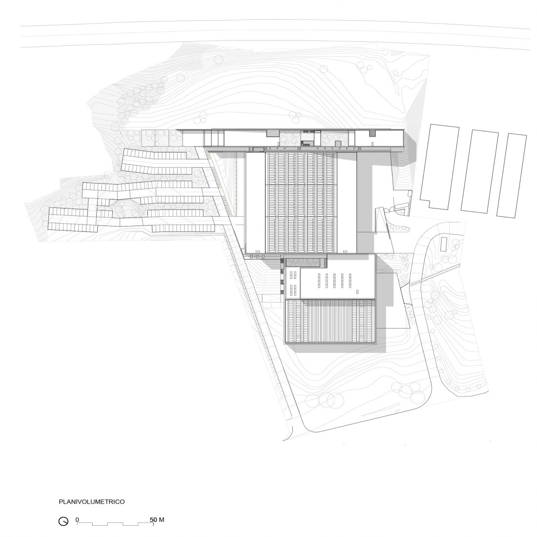 Plano de cuibiertas. Sede de Furla por GEZA Architettura. Fotografía por Fernando Guerra.
