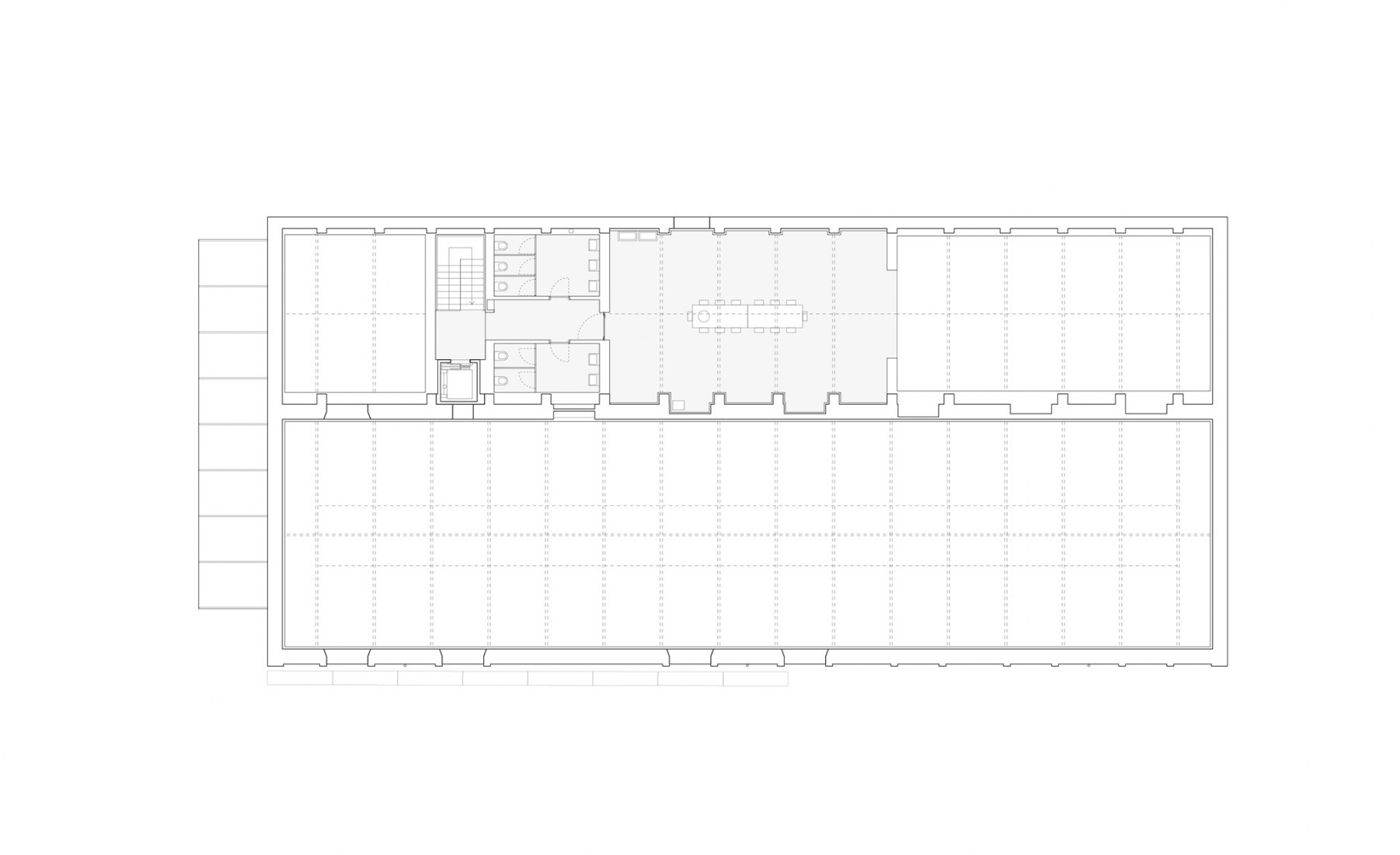 First floor plan. Enaire Foundation by GFA2 + Fernández-Abascal and Muruzábal.