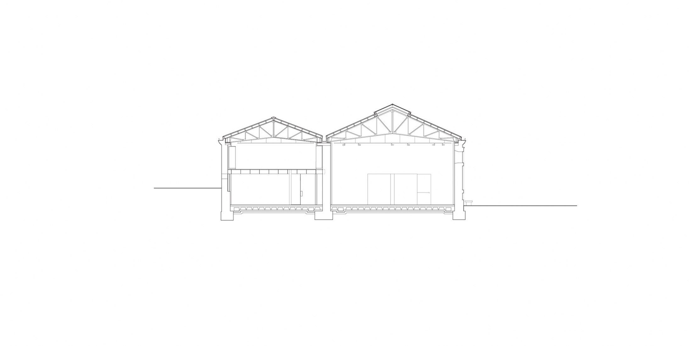 Section. Enaire Foundation by GFA2 + Fernández-Abascal and Muruzábal.