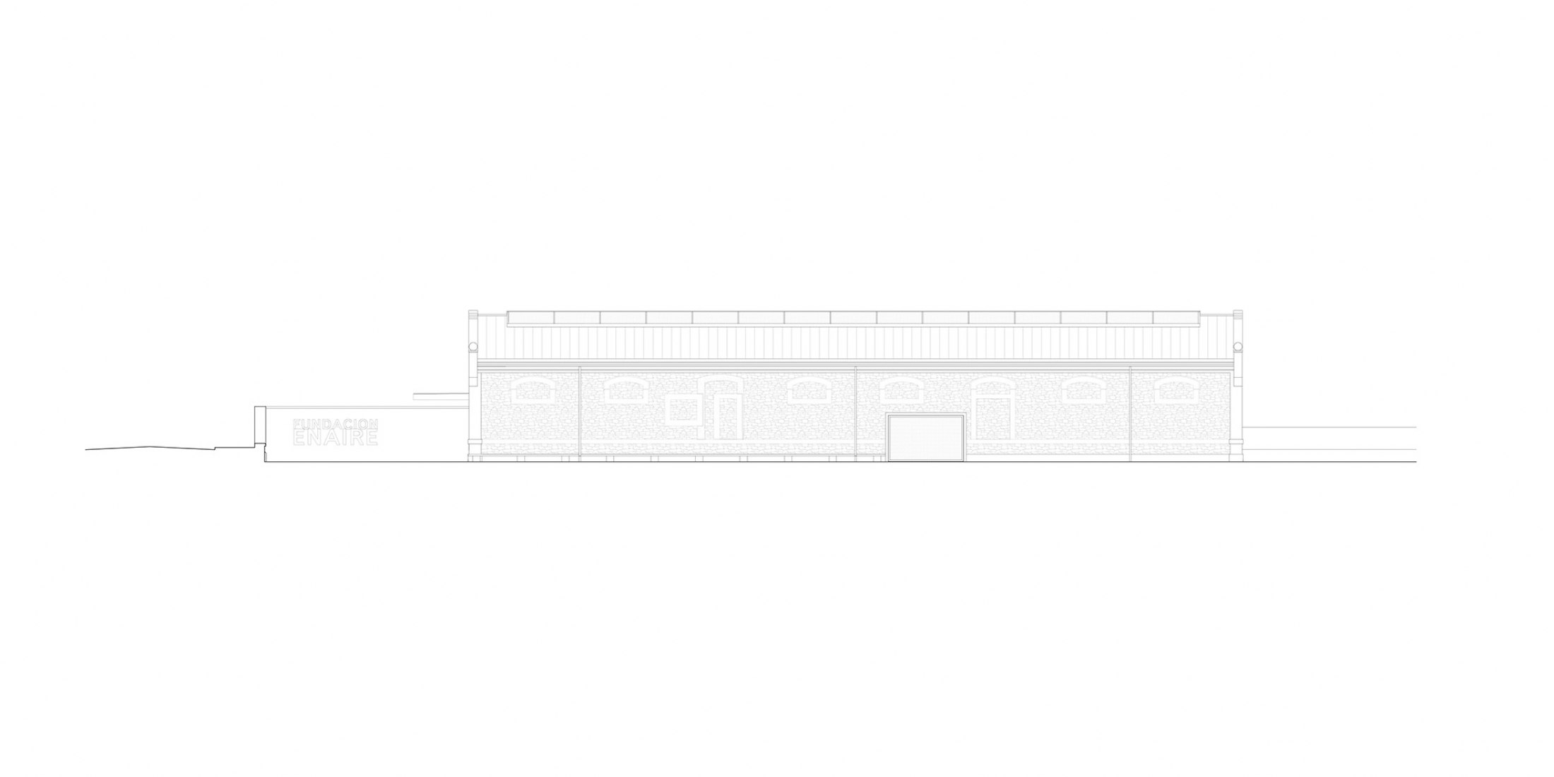South elevation. Enaire Foundation by GFA2 + Fernández-Abascal and Muruzábal.