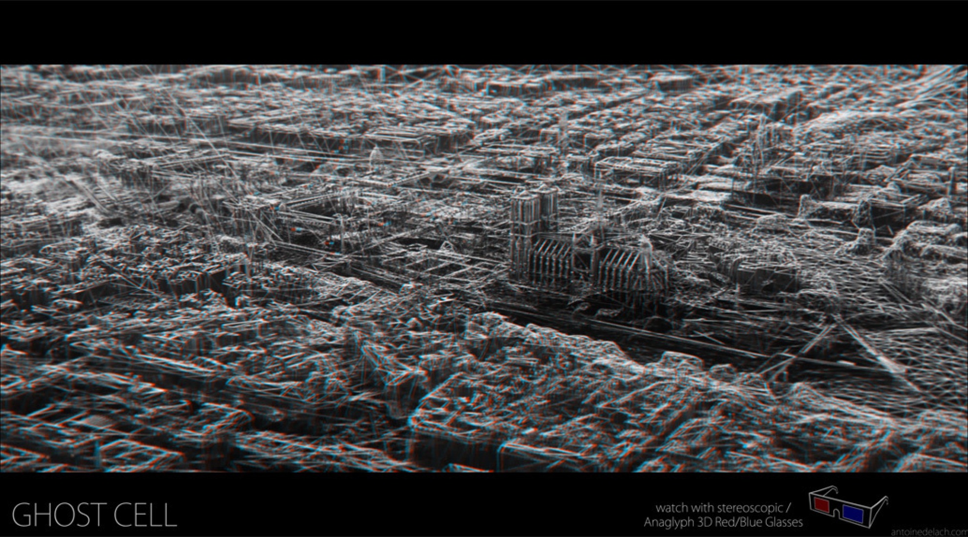 Stereoscopic image. Ghost Cell by Antoine Delach. Image @ Antoine Delacharlery.