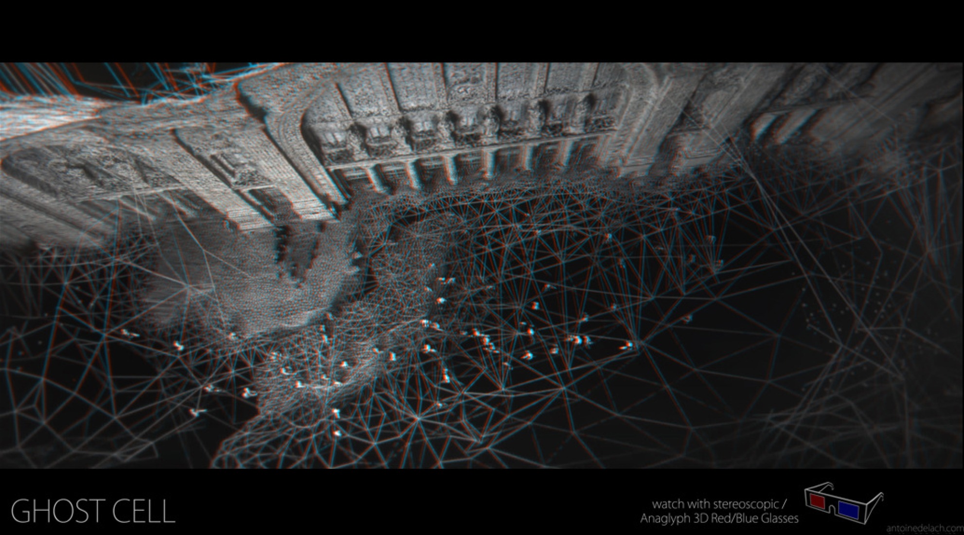 Stereoscopic image. Ghost Cell by Antoine Delach. Image @ Antoine Delacharlery.